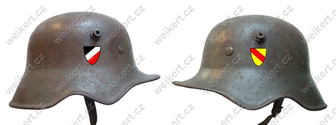 Decals  - DEC49 - showing the insignia for Reichswehr helmets - Region Baden