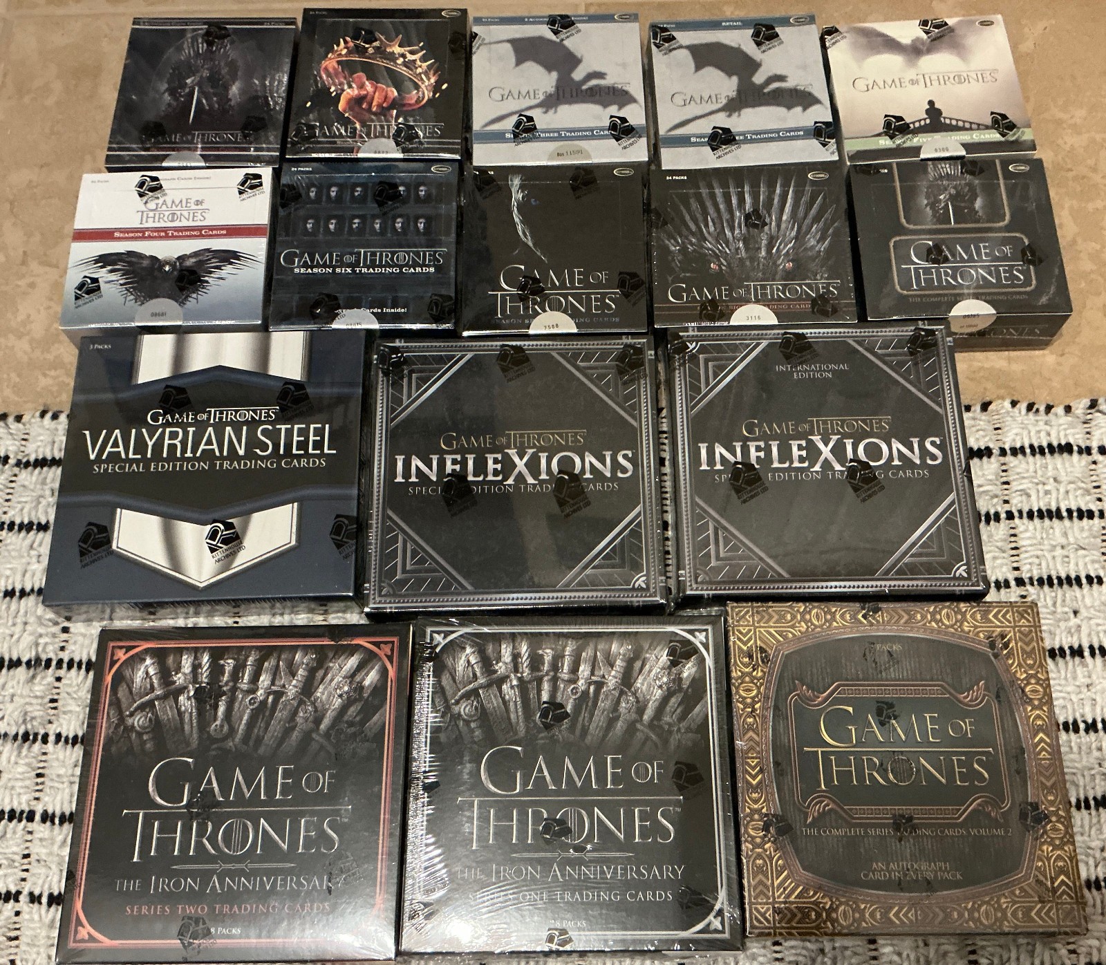 Game of Thrones Rittenhouse Complete Sealed Box Collection thru 2022 Series 1 on