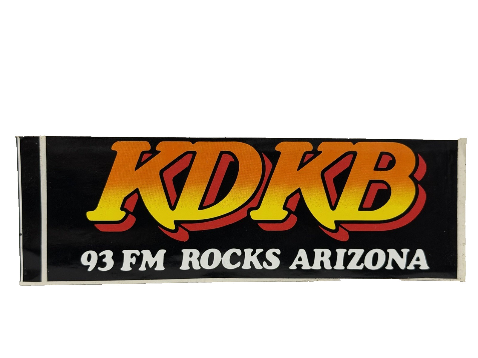 Vintage KDKB 93 FM Rocks Arizona Bumper Sticker Decal