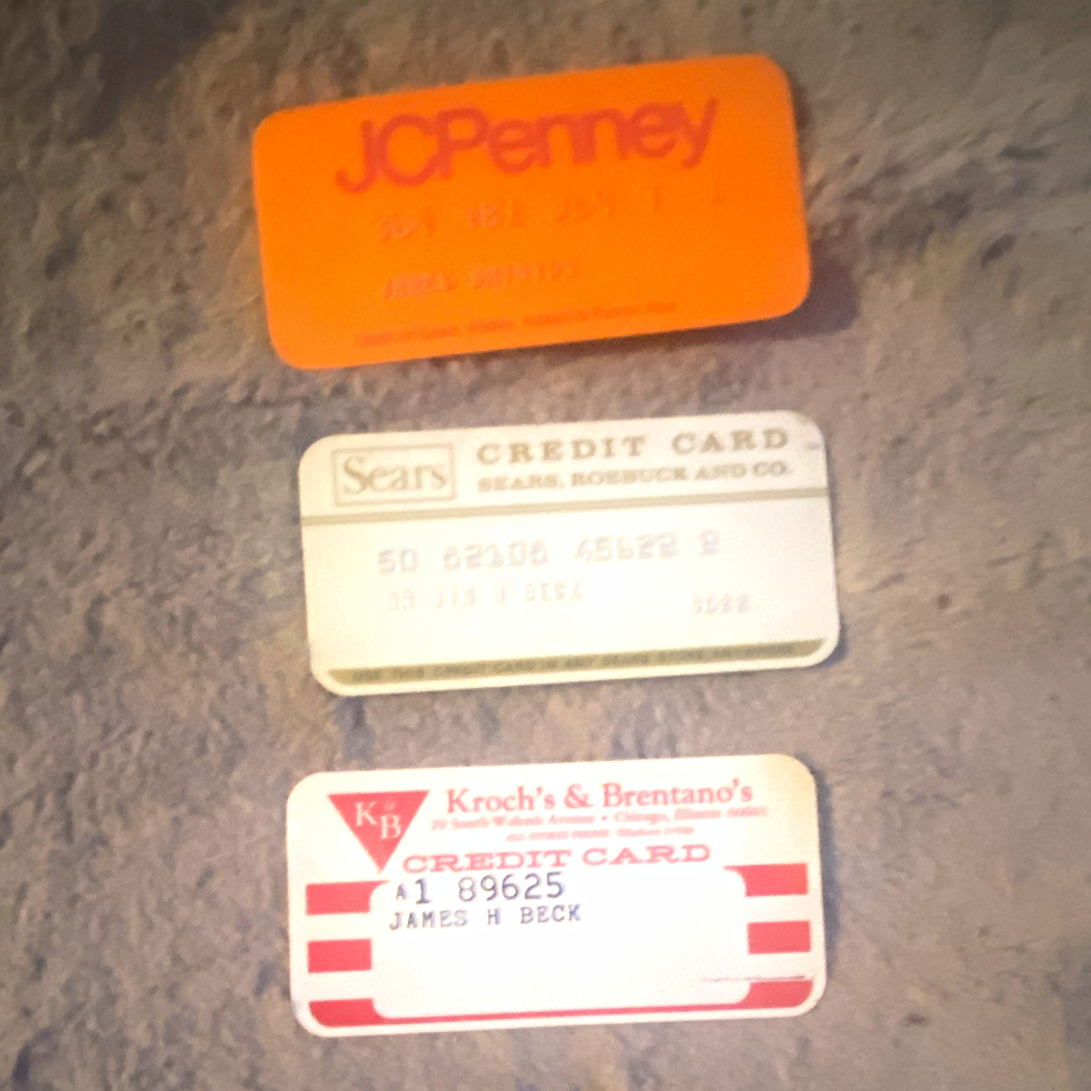 JCPenney Vintage Collectible Store Credit Card Orange Collectible