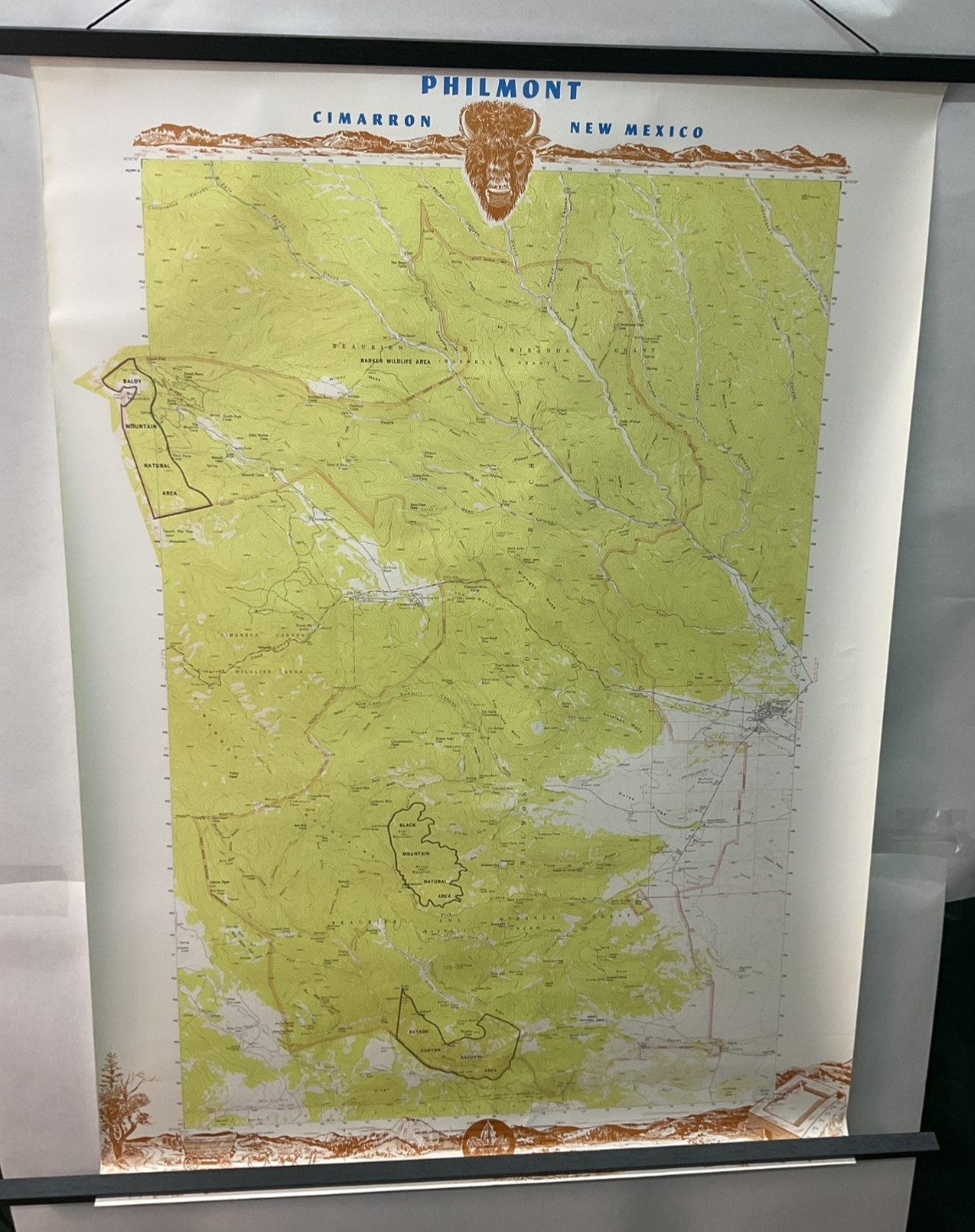 VNT Philmont Scout Ranch Cimarron New Mexico Topographical Map Poster 1979 A32