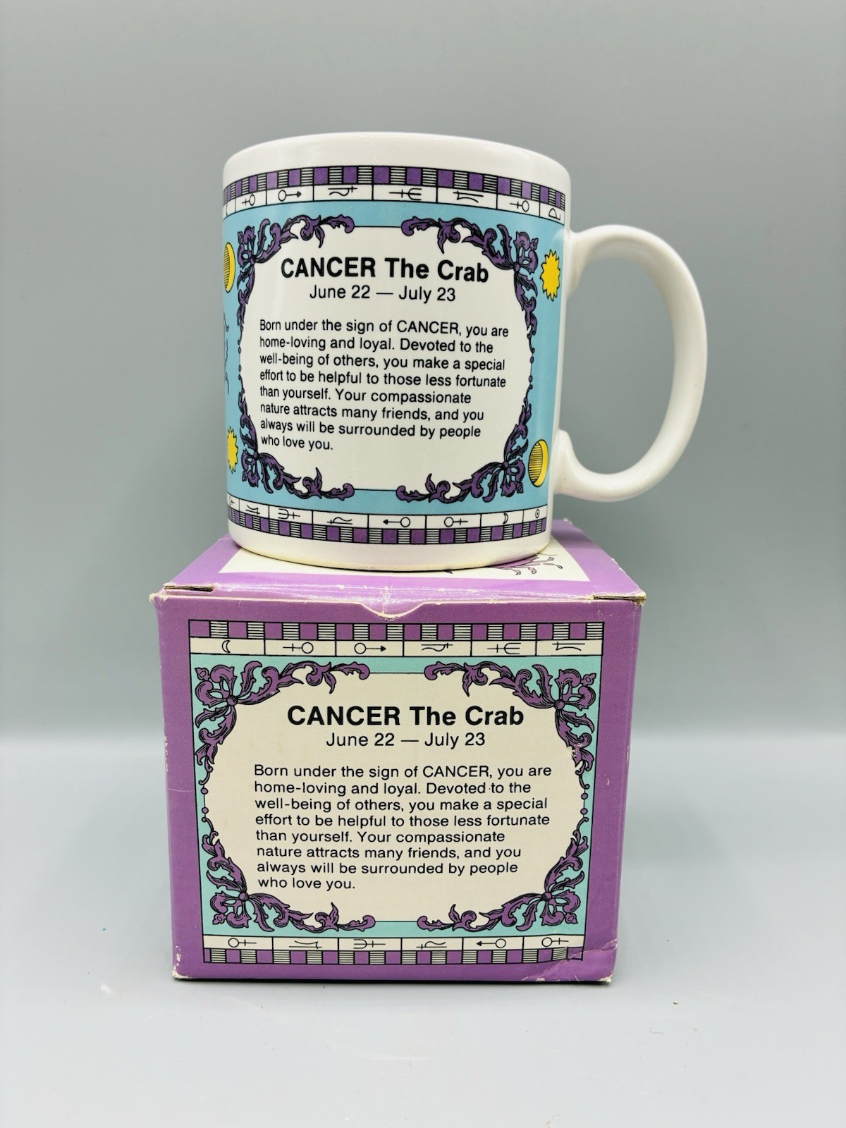NOS Vintage Russ CANCER The Crab Zodiac Horoscope Coffee Mug Astrology NOS Vintage Russ CANCER The Crab Zodiac Horoscope Coffee Mug Astrology
