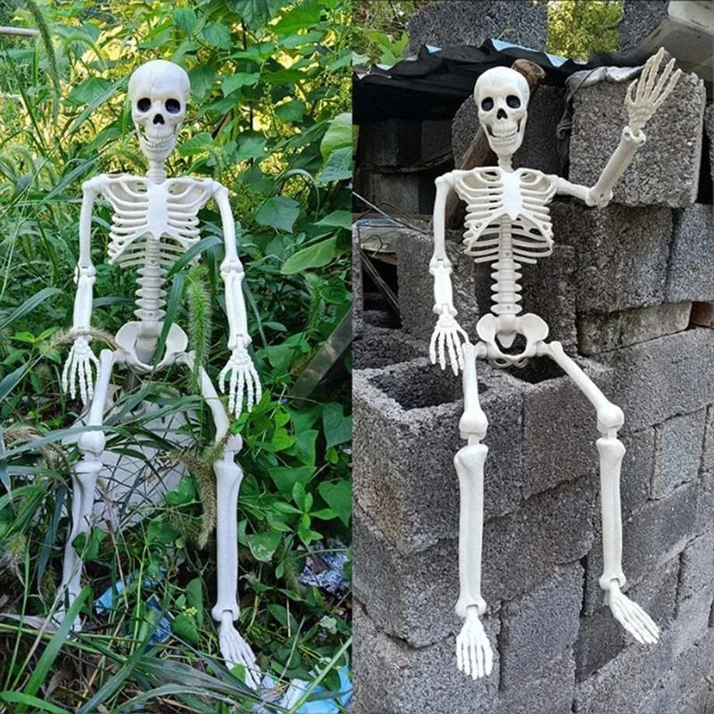 Halloween Human Skeleton Oversized Poseable Size Life Decoration Party Prop 40