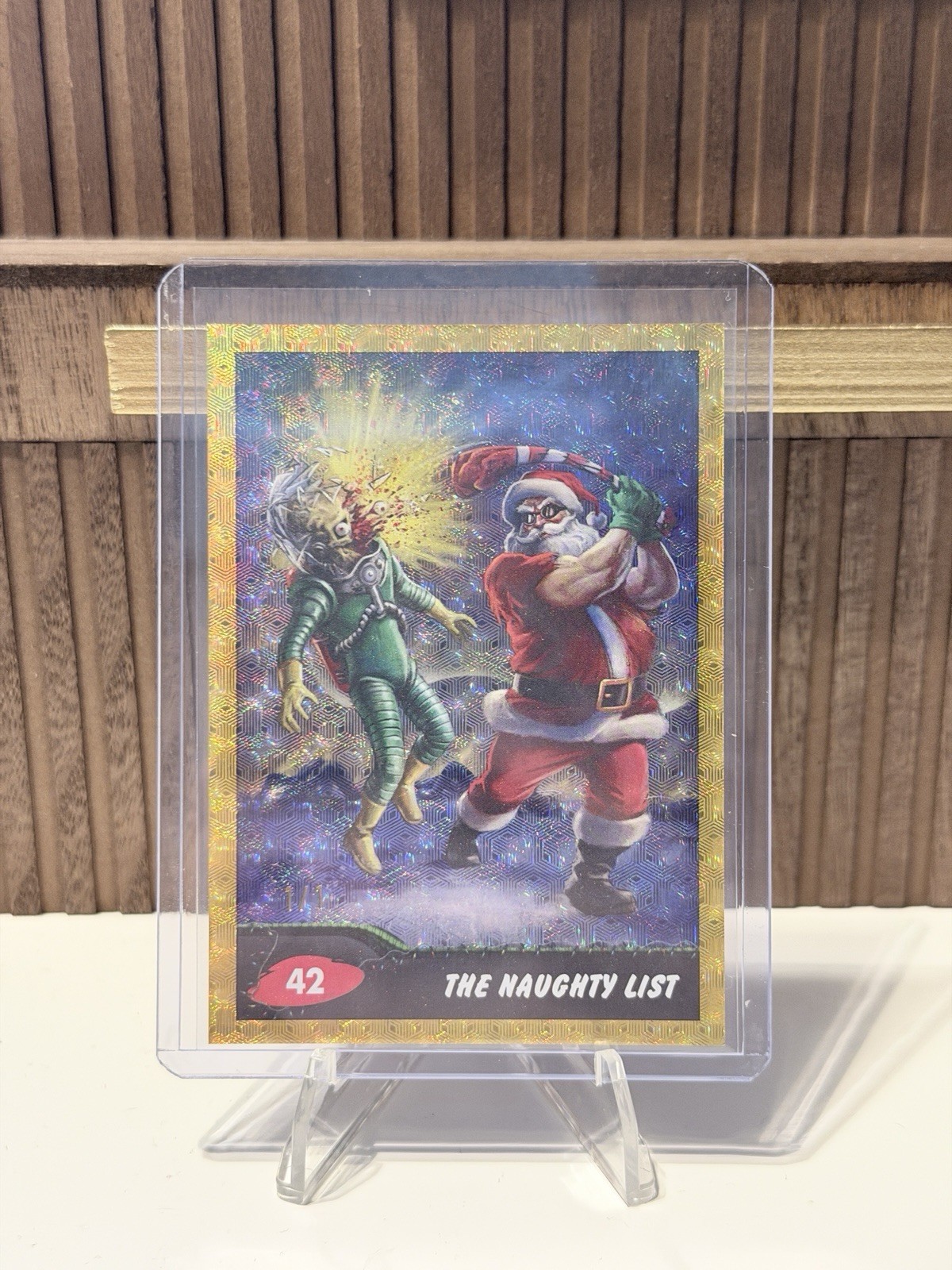Topps Mars Attacks Christmas 2026 The Naughty List #42 Superfractor 1/1