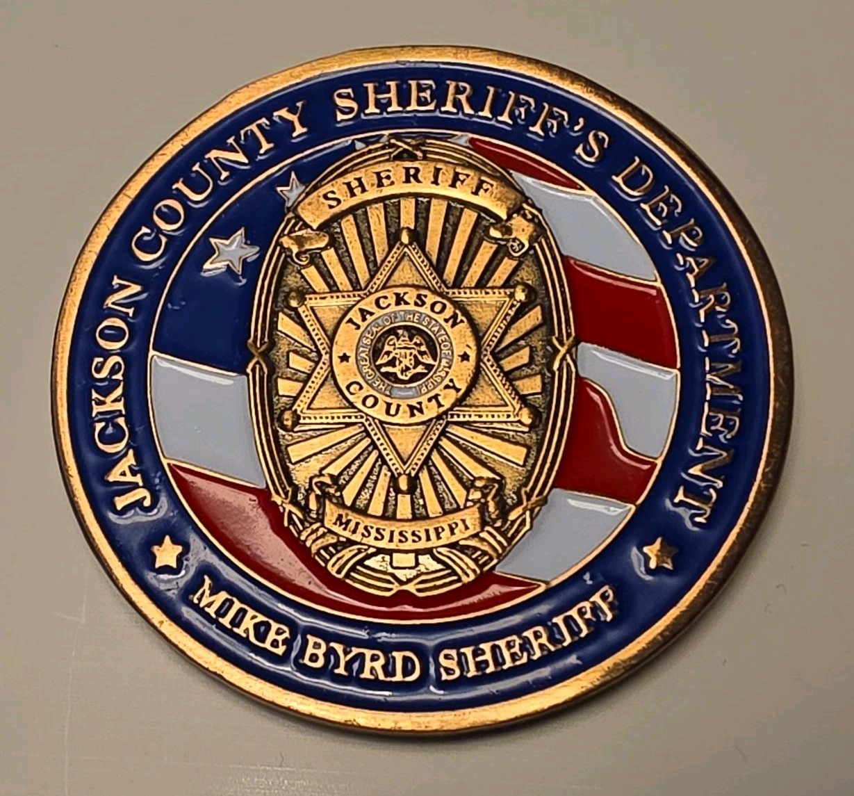 Corrupt Jackson County Mississippi Sheriff Mike Byrd Challenge Coin