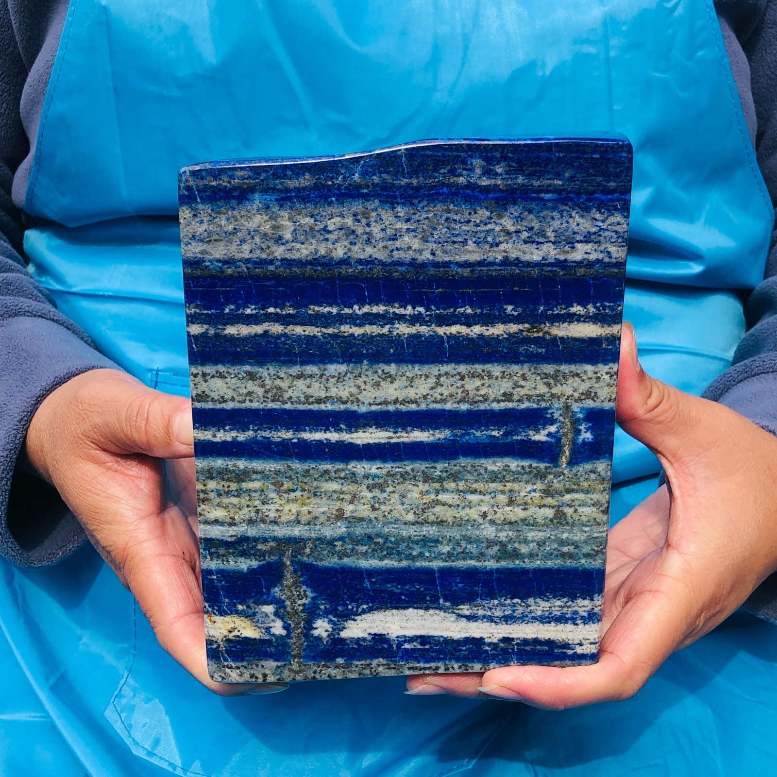 9.92LB Natural Lapis Lazuli Hand Polished Crystal Mineral Specimen Healing