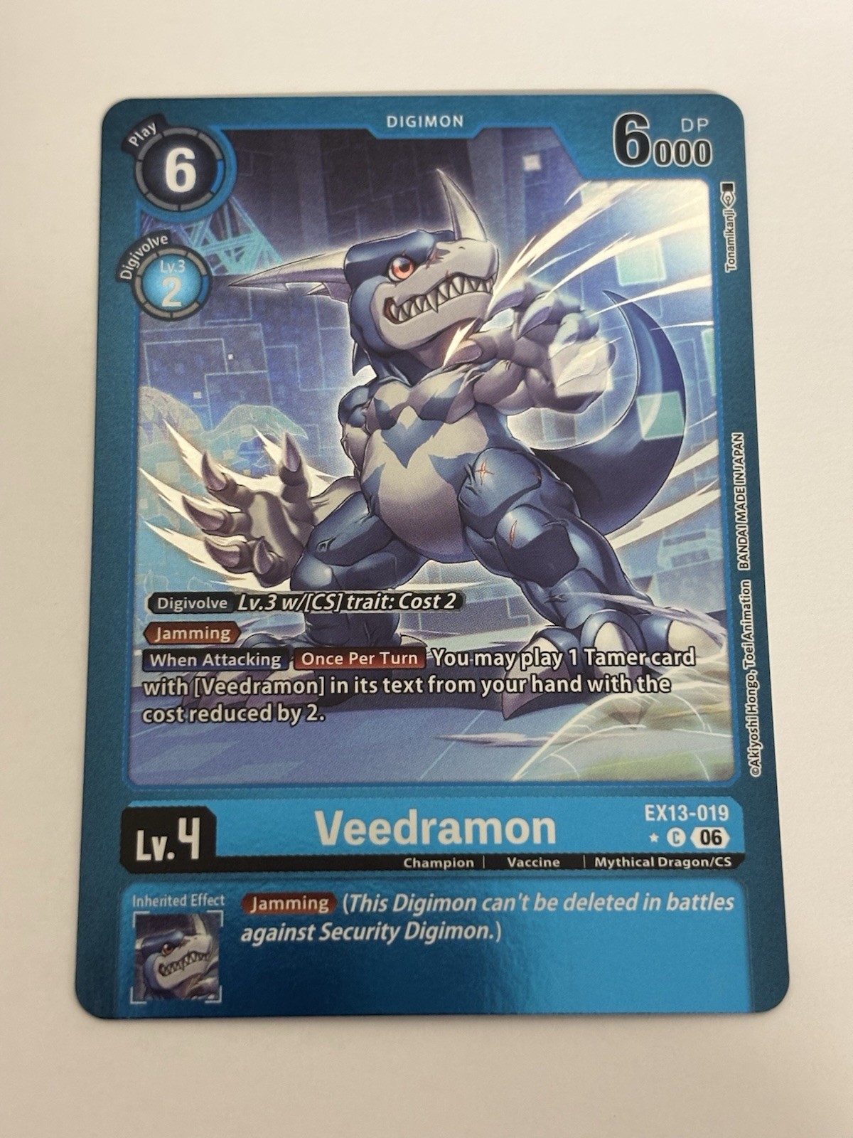 Digimon EX13 Chivalrous XIII Veedramon Ex13-019 Cimmon Alt Art 1 Star *