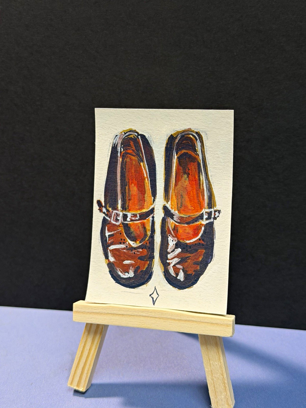 ACEO Original OOAK Old Shoes Mary Jane’s Painting ACEO Original OOAK Old Shoes Mary Jane’s Painting