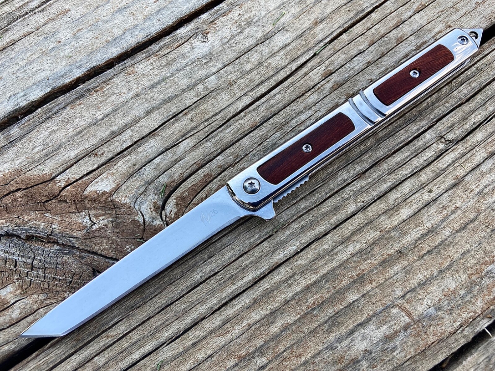 Stainless Steel EDC Pocket Knife, Ball Bearing Pivot, 440 Stainless