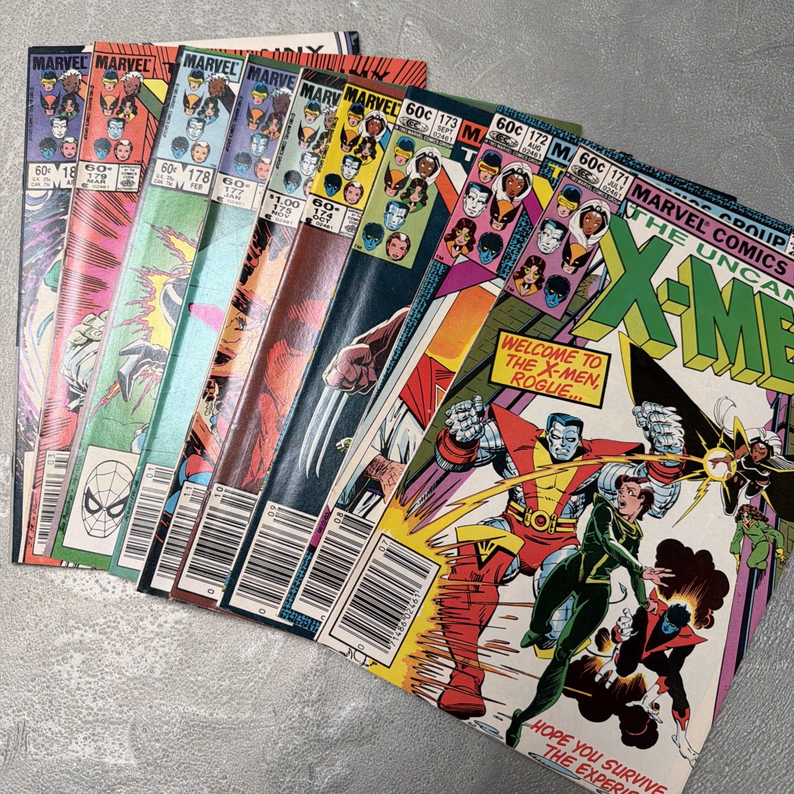 Uncanny X-Men Lot 171 172 173 174 175 177 178 179 180   many NEWSTAND EDITIONS