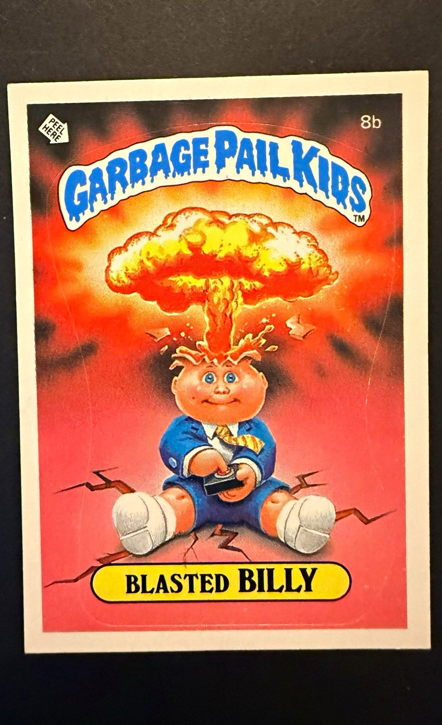 Topps 1985 Garbage Pail Kids Series 1 Blasted Billy #8b Gloss Finish