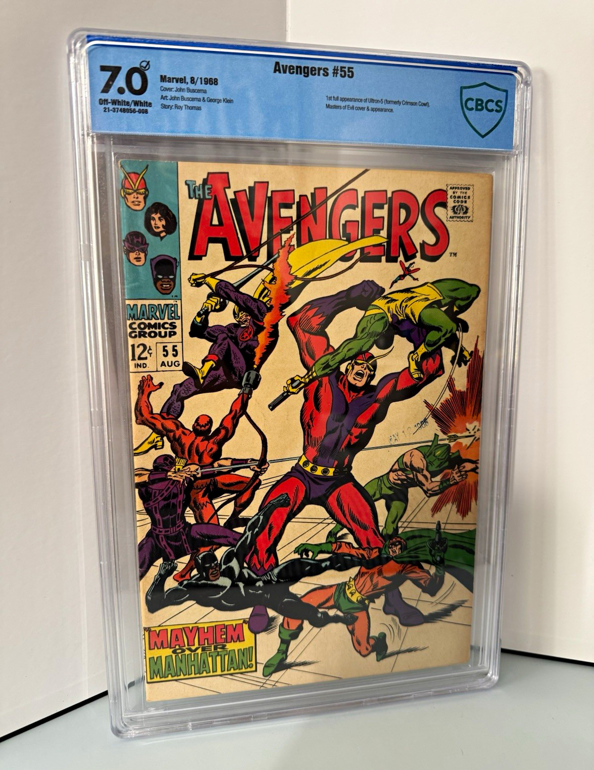 The Avengers #55 (Aug 1968) CBCS 7.0 1st Ultron-5 Masters of Evil 🔑 
