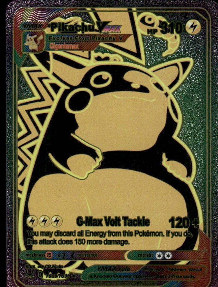 Pikachu VMax Iridescent Foil Fan Art Collectors Pokemon Card (NM)