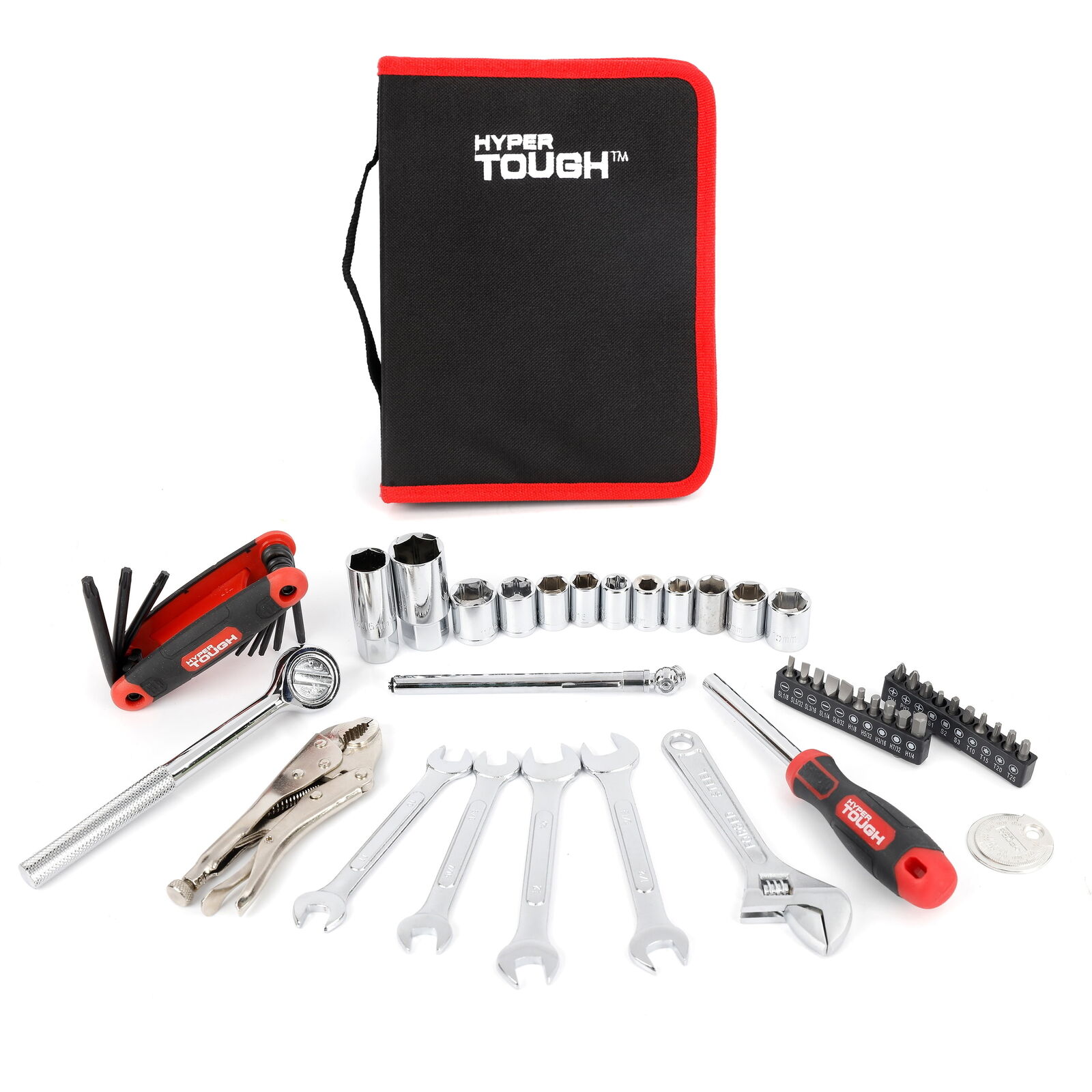 51-Piece Auto and Motorcycle Mechanic's Tool Kit,new