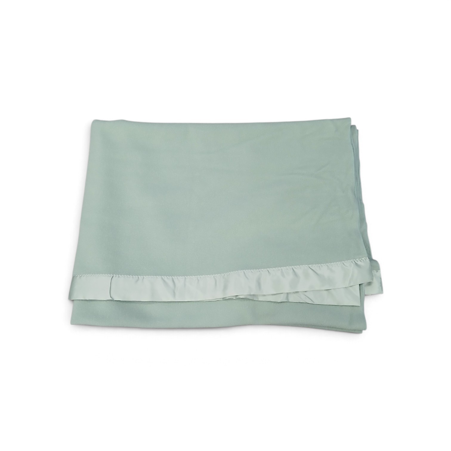 Faribault WOOLEN Mill Merino Wool Blanket Pale Sage Green With Satin Trim Faribault WOOLEN Mill Merino Wool Blanket Pale Sage Green With Satin Trim