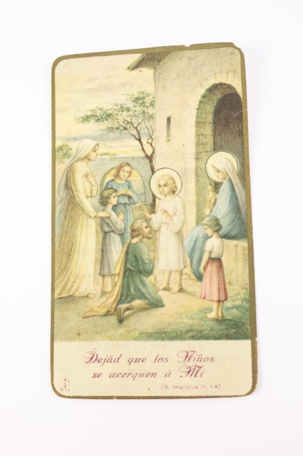 Vtg 1929 Holy Card Child Infant Young Jesus Religious Catholic Old Communion 20s