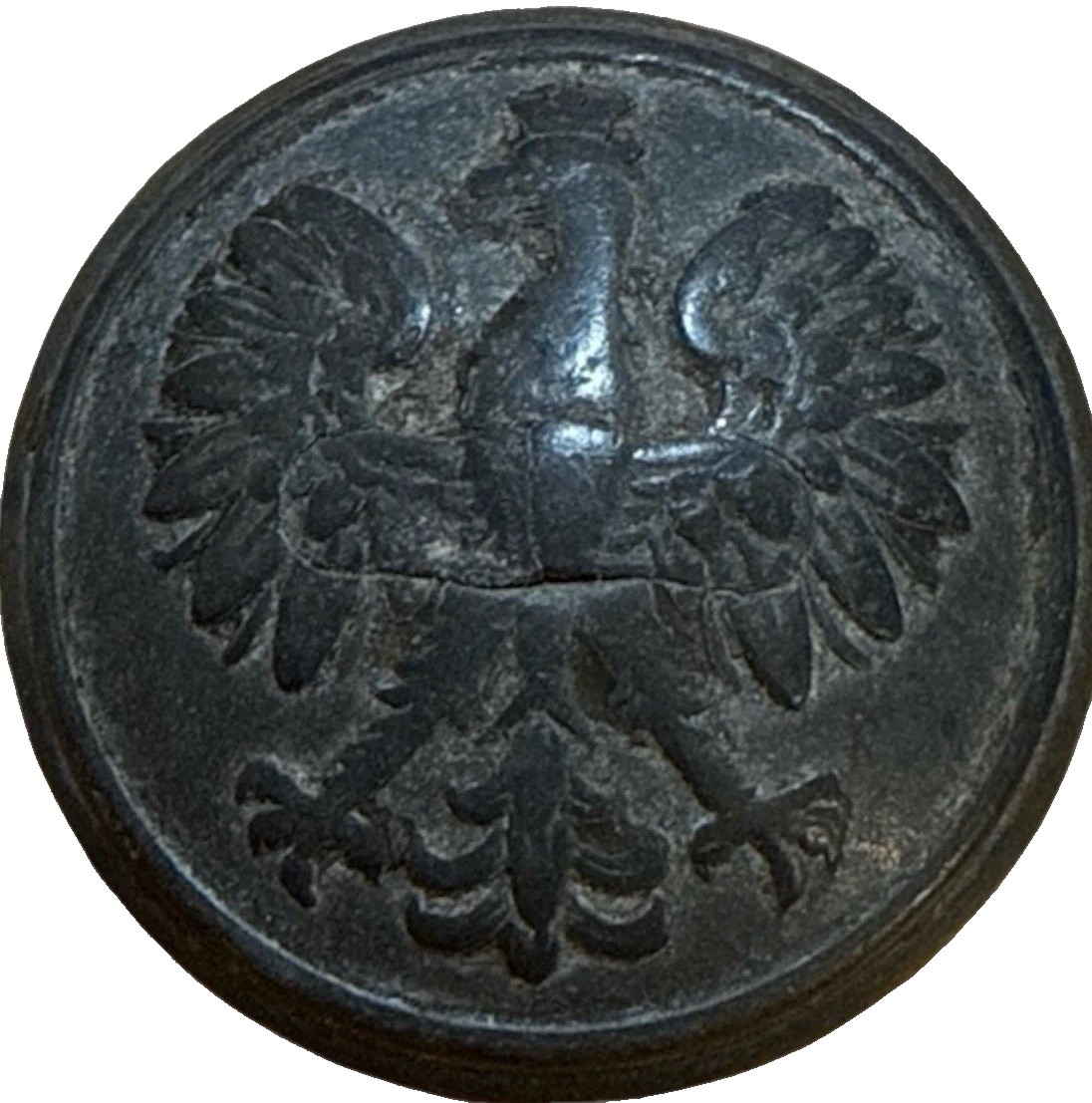 W2 Pre-1939 Polish Army Uniform Button Wz.28 Crowned Eagle tunic patern 2836