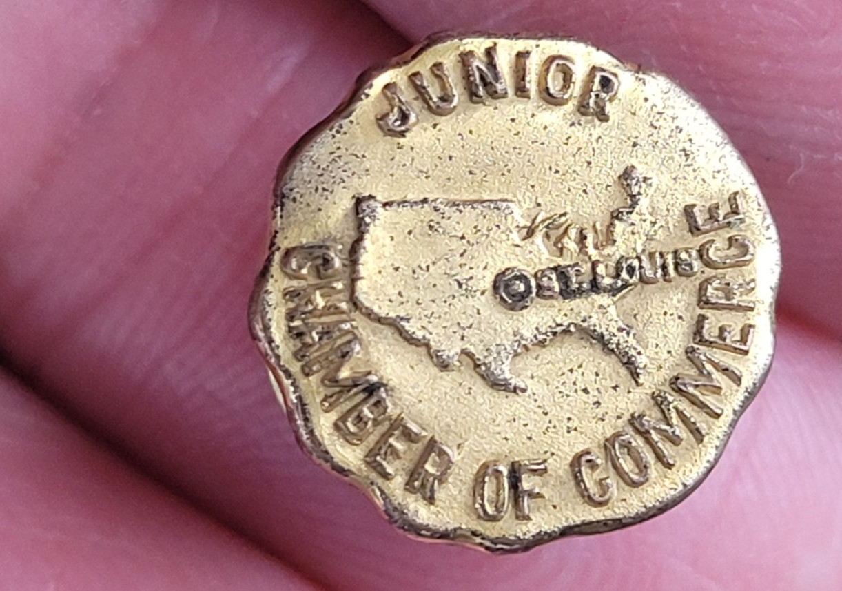 Vintage US Junior Chamber of Commerce Screwback Lapel or Hat Pin