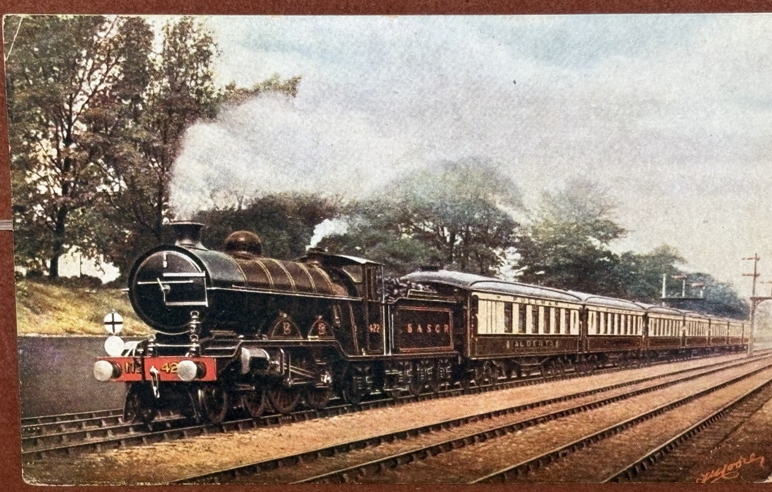 c1911-22 LB&SCR 422 H2 Southern Belle Pullman ORIGINAL Postcard