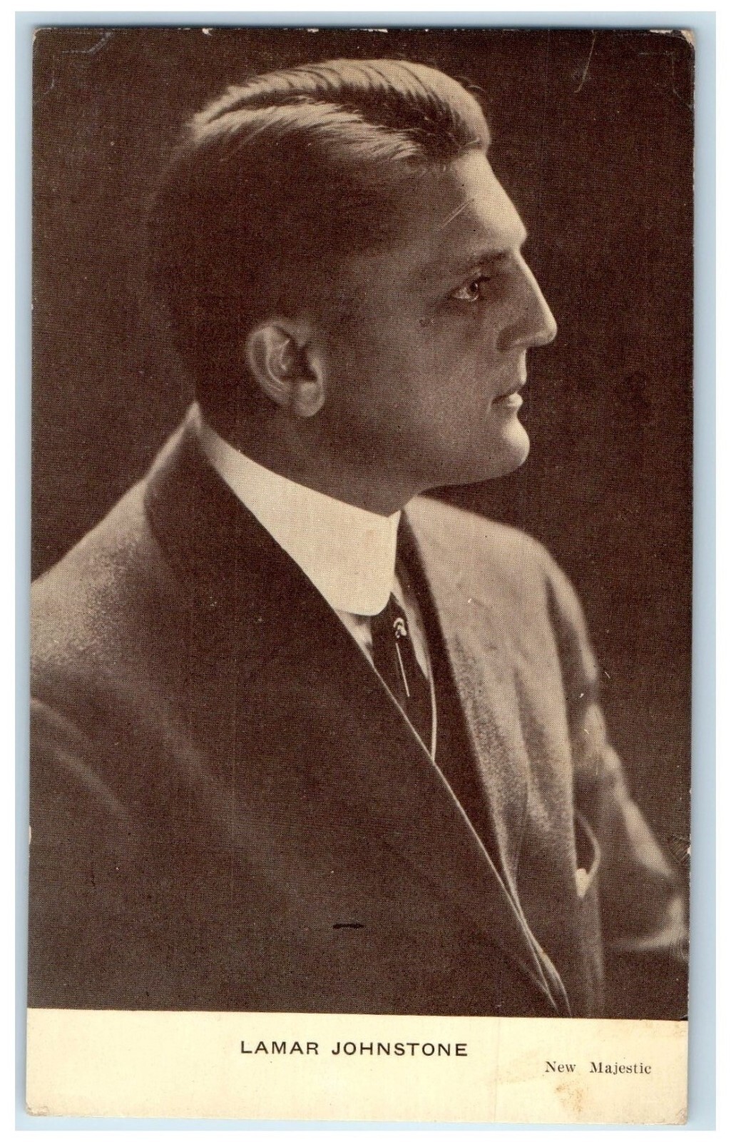 c1910's Lamar Johnstone New Majestic Actor Vaudville Studio Portrait Postcard