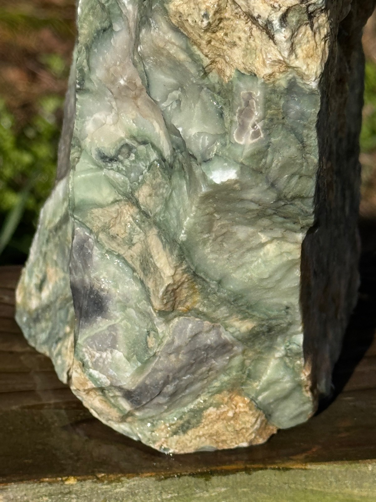 RARE Tri Color Marble Rough Rock ( Verde Antique ) from Victorville CA