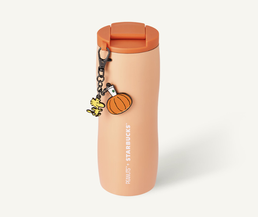 Starbucks Korea x Peanuts 2026 SS Pumpkin Flowline Tumbler 473ml 16oz Snoopy