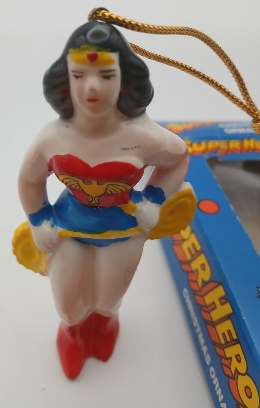Vintage 1979 Wonder Woman DC Comics Super Heroes Christmas Ornament Japan Rare