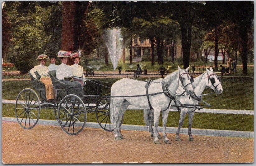 Vintage 1910s Kalamazoo, Michigan Advertising Postcard \