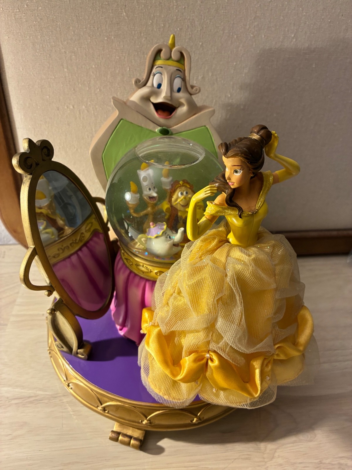 RARE Belle Beauty and the Beast Disney Snowglobe