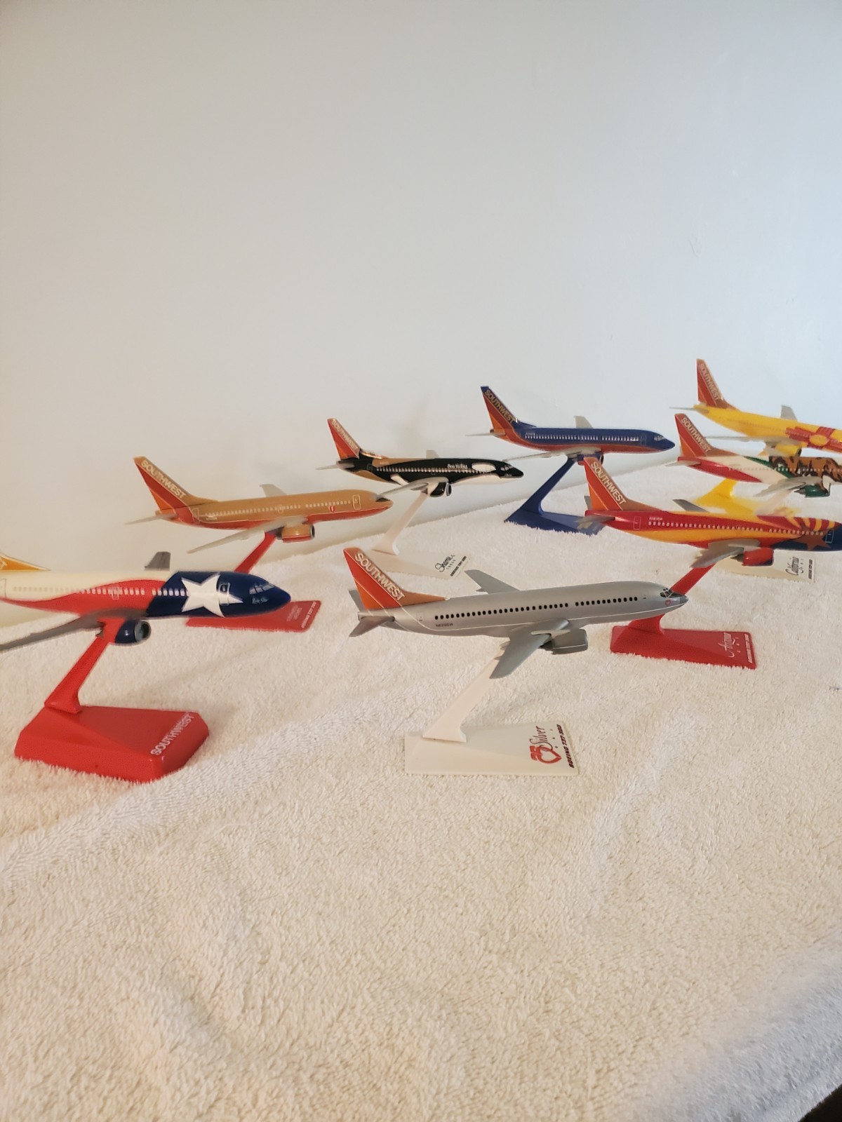 Flight Miniatures Southwest Desk Top 1/200 Model Airplane Lot All 8 Rare