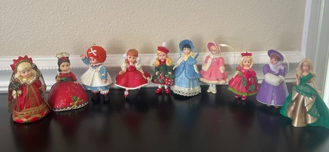 Lot 10 Dolls Hallmark Christmas Tree Ornaments Madame Alexander NEW Without box