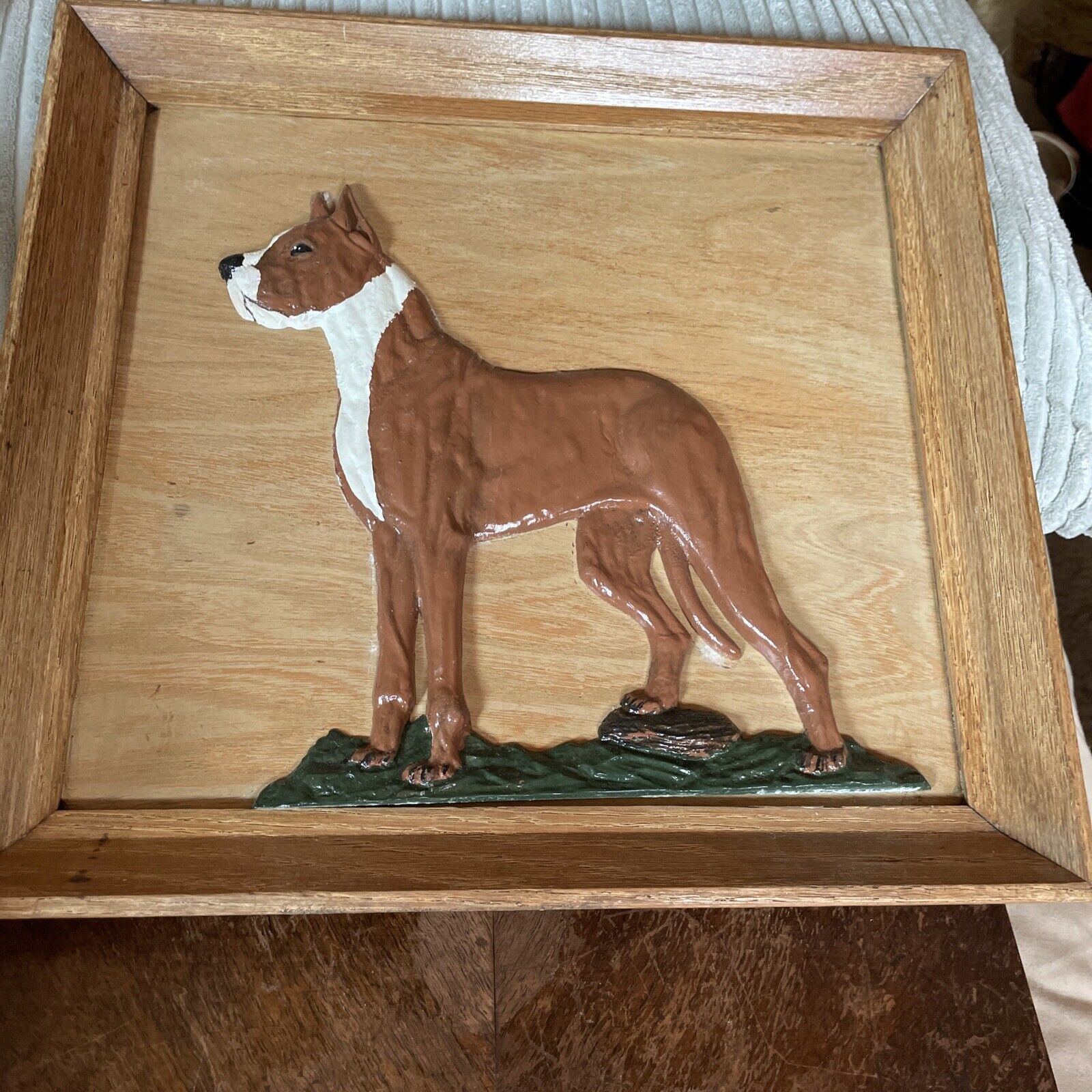Handcrafted 3D Pit Bull Wall Hanging