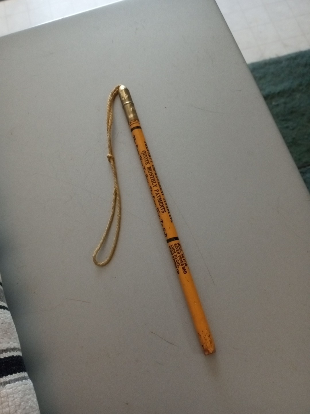 Vintage Novelty Bad/Good Luck Pencil Unused USA Unique Advertisement Decent Rare
