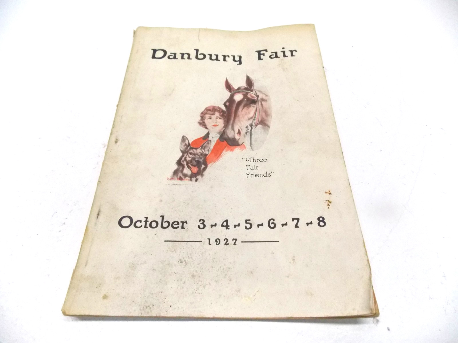 VINTAGE RARE 1922 DANBURY FAIR PROGRAM BROCHURE CONNECTICUT