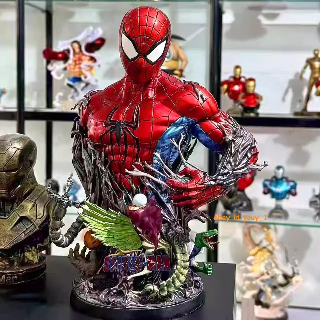 H30CM 1/3 Spider-Man Bust Resin GK Statue Painted Figure Model Collectibles Gift