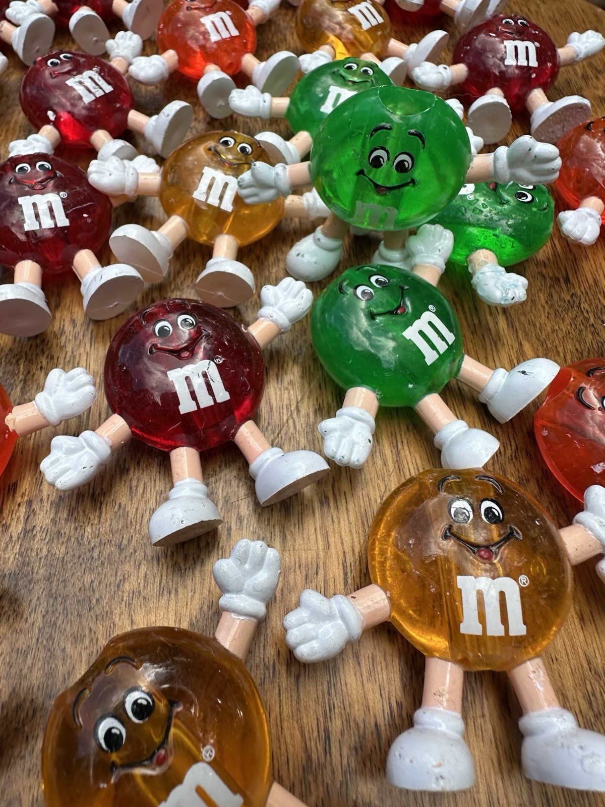 Vtg 1993 M&M Happy Lights Christmas String Mini Light Covers 40pc Pencil Topper