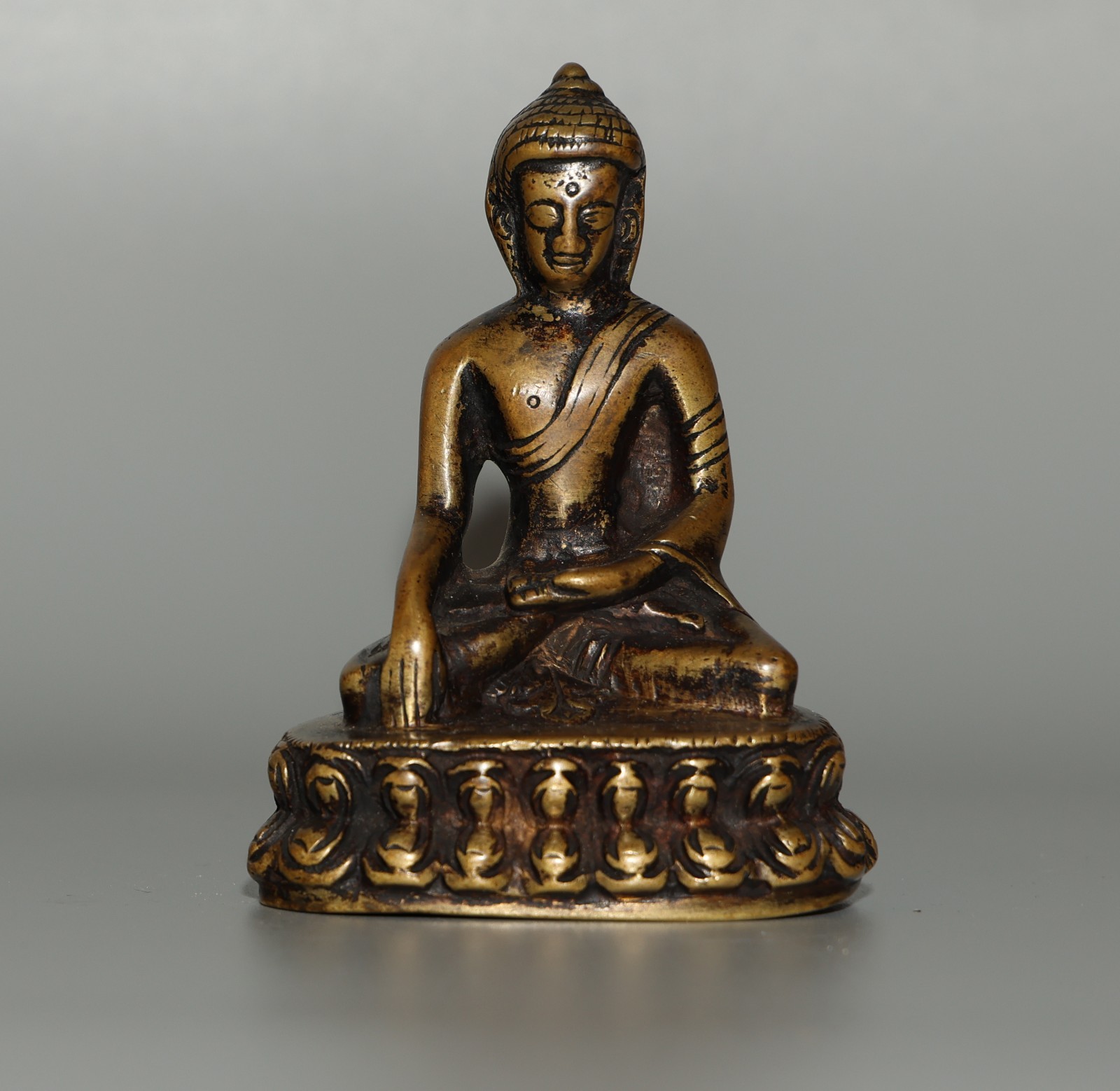 Real Nice Tibet 1800s Old Antique Buddhist Alloy Copper Sakyamuni Buddha Statue