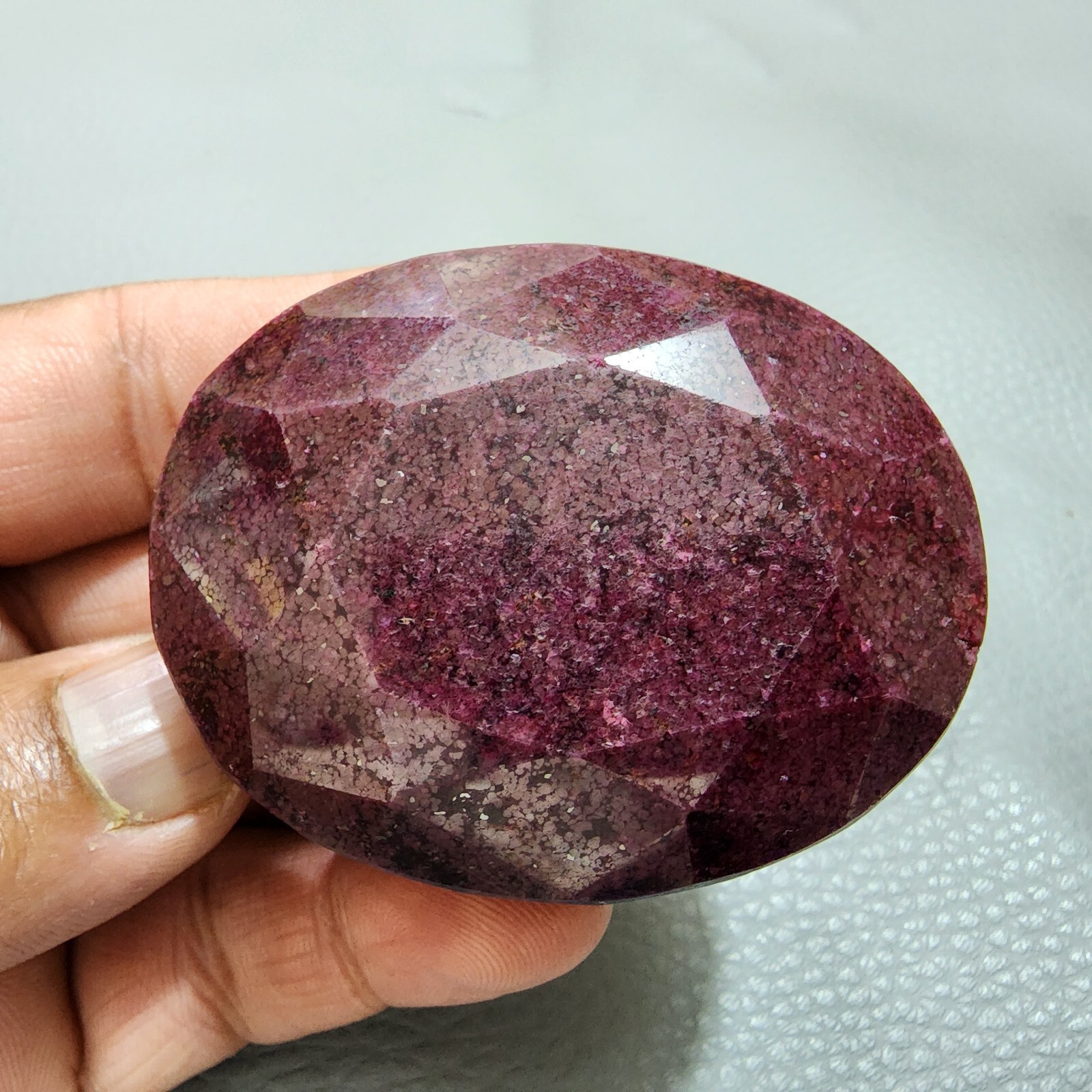 Amazing AAA+ 849 Crt Oval Shape Red Ruby Museum Grade Certified Loose Gemstone
