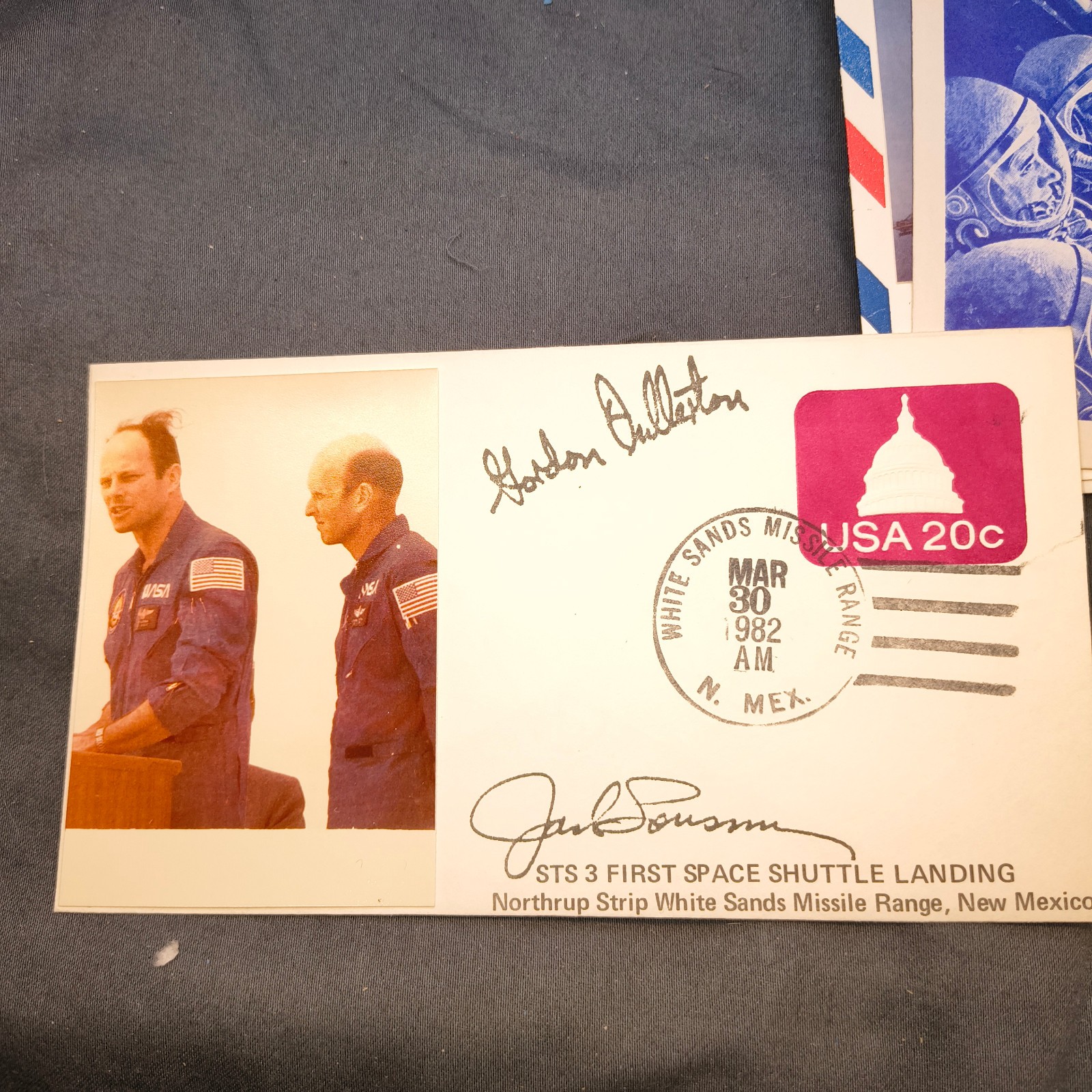 STS-3 Space Shuttle Landing Cover Signed Jack Lousma Gordon Fullerton White Sand