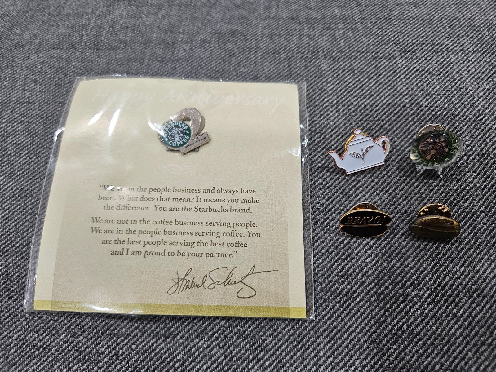 Starbucks Lot 5 Vintage Pins Excellent Condition