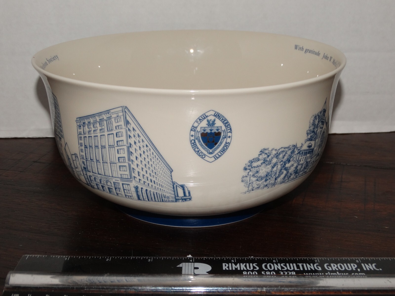 MARY MCLAUGHLIN GLAZEWARE De Paul University Recognition Bowl Pickard China