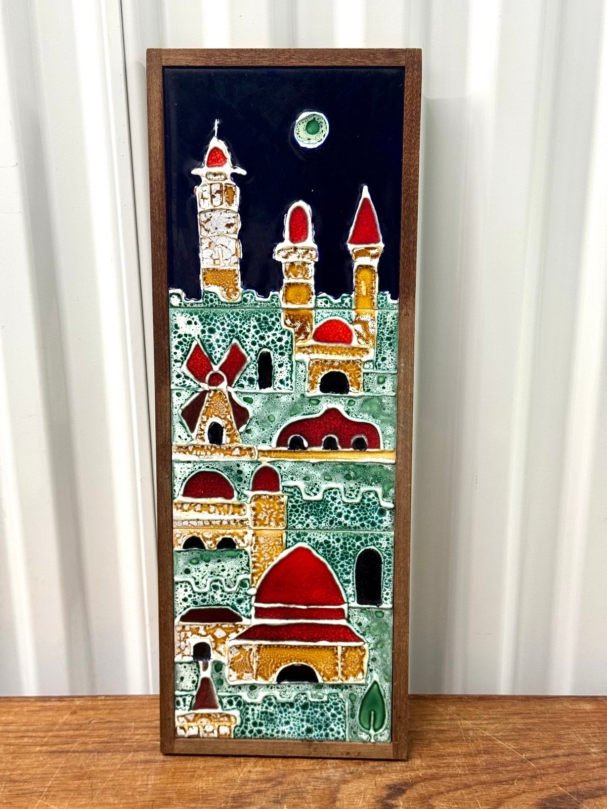 Vintage Dina Original Ein Reb Israeli Made Jerusalem Tile Art