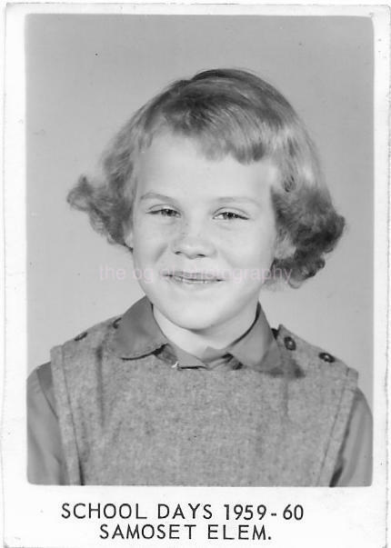 SCHOOL GIRL Found Photograph bw  Original Portrait VINTAGE 04 39 T