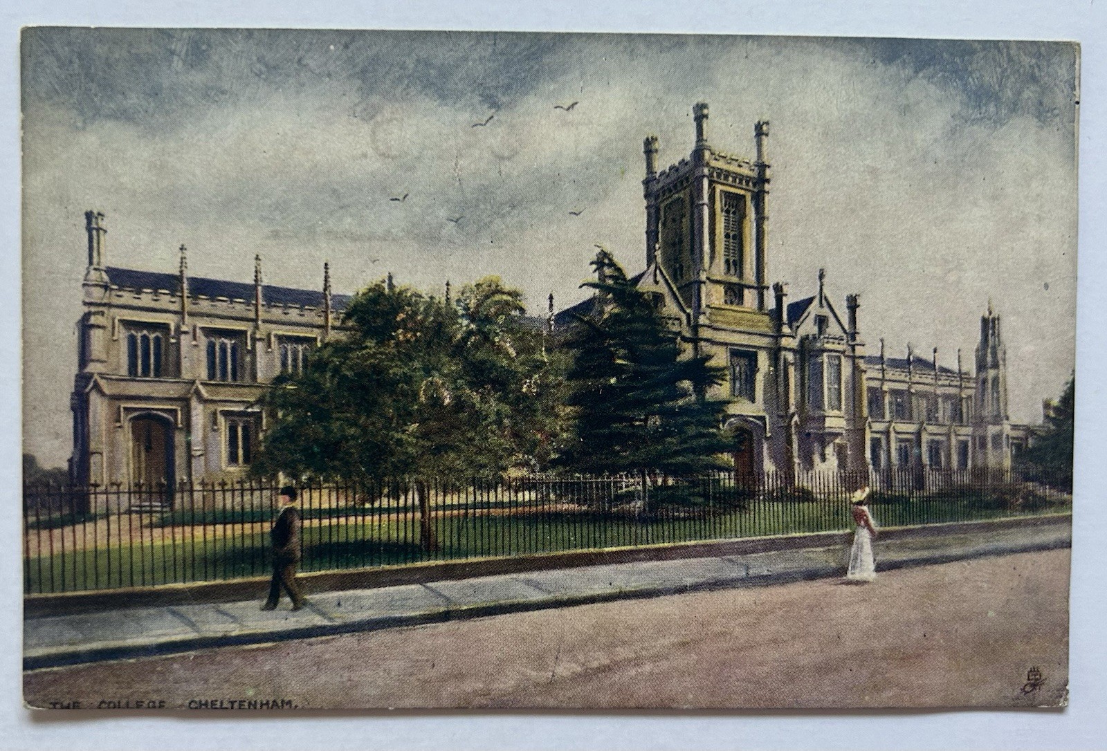 The College Cheltenham England Tuck Oilette Postcard C8