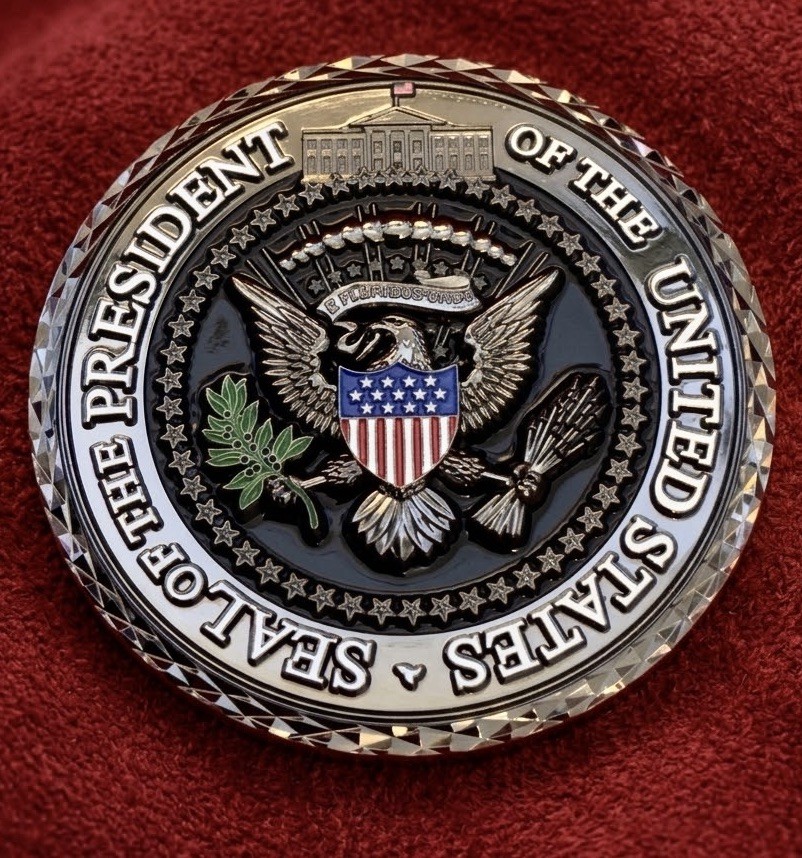 Discontinued & Authentic President Donald Trump Black “Struggle” Challenge Coin