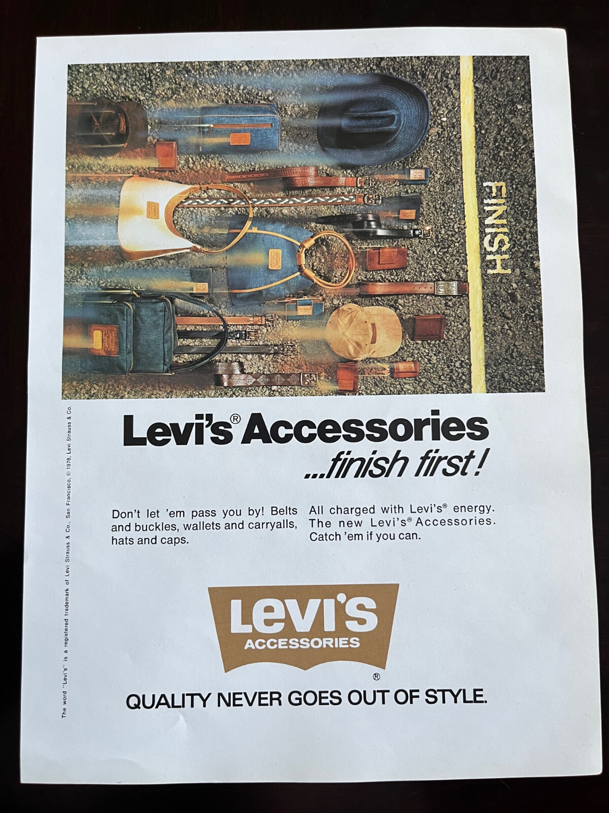 Vintage 1979 Levi\'s Jeans Accessories Ad - \