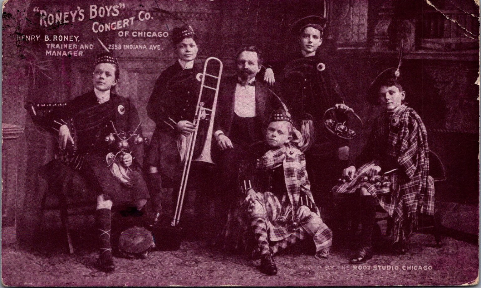 1910 Roney\'s Boys Concert Company Chicago Opera House RPPC Postcard