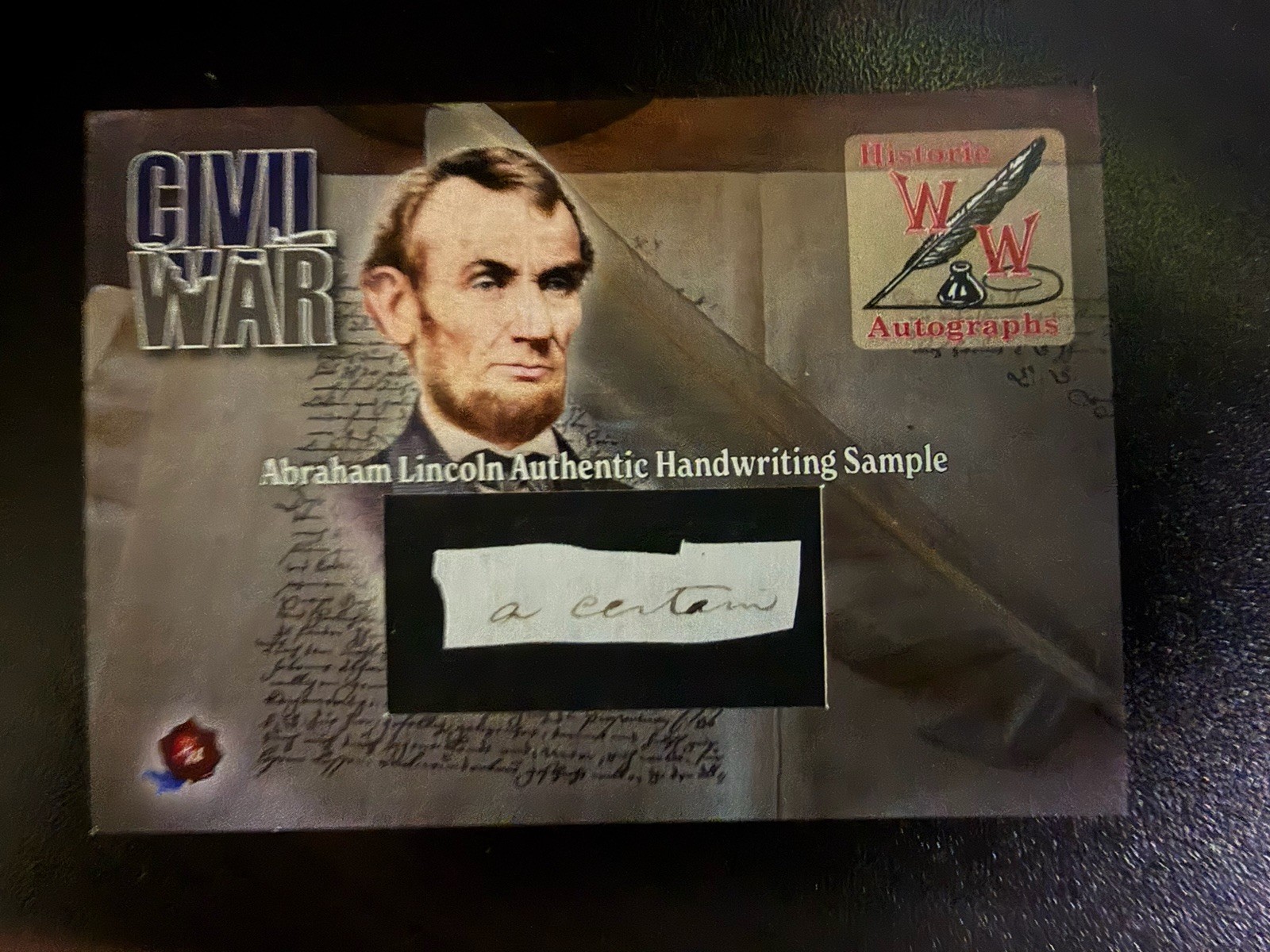abraham lincoln Authentic Hand Written Sample 2022 Historic Autographs #2