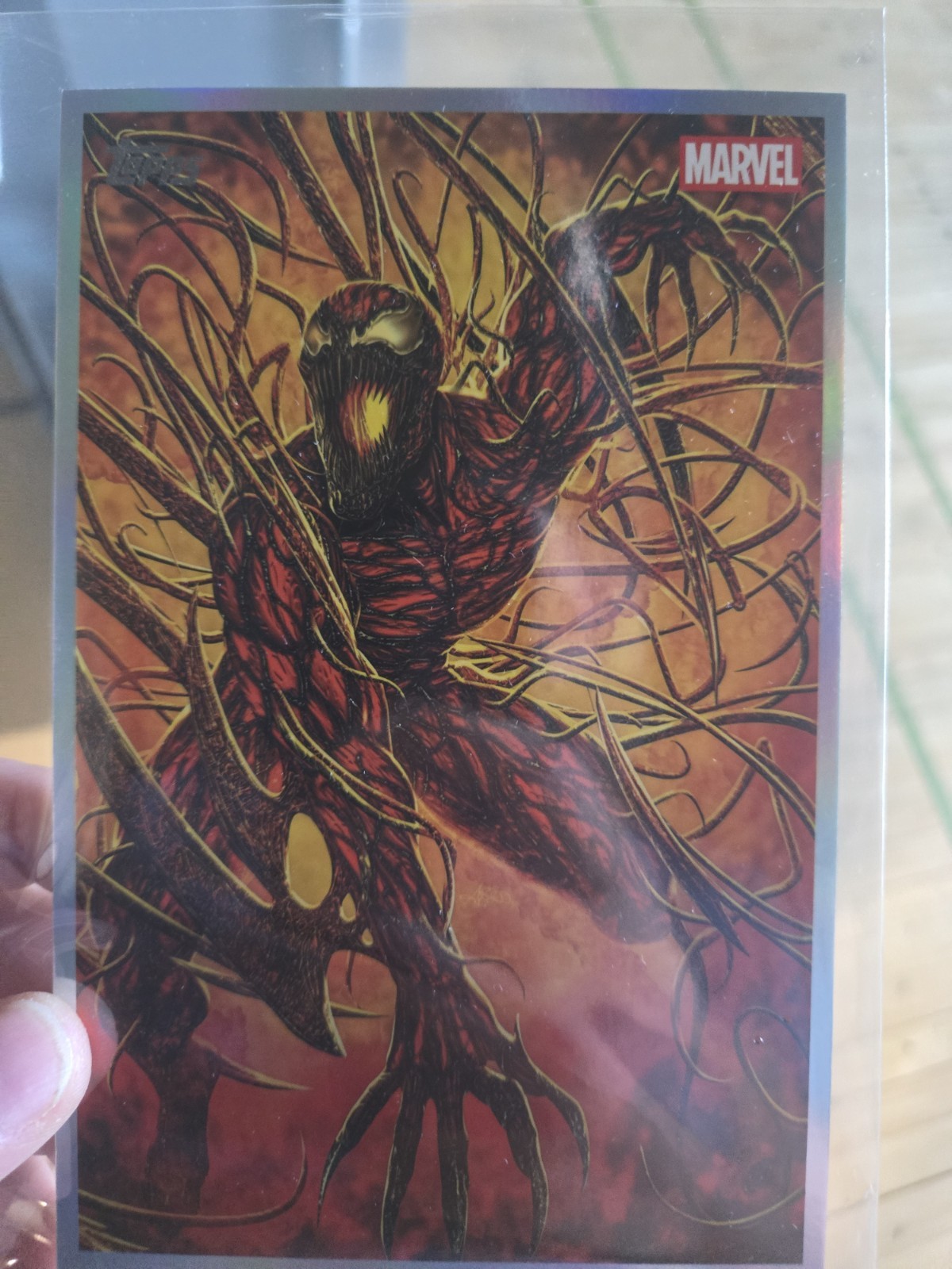 Topps 2026 Marvel Vault Vault Originals Carnage Art Card #VO-05  box topper