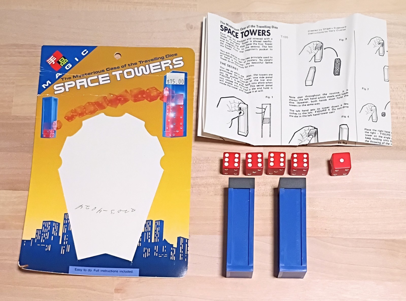 TENYO 1988 SPACE TOWERS T-135 Very Rare Collectable Vintage Magic Complete Used